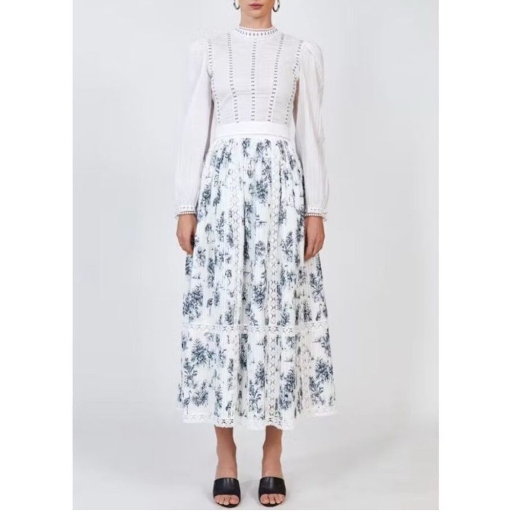 Hunter Bell Print and Lace Skirt